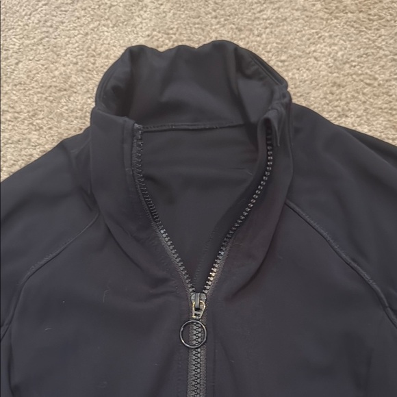 Fabletics Black Athletic Jacket with High Collar and Tapered Fit - Picture 2 of 7